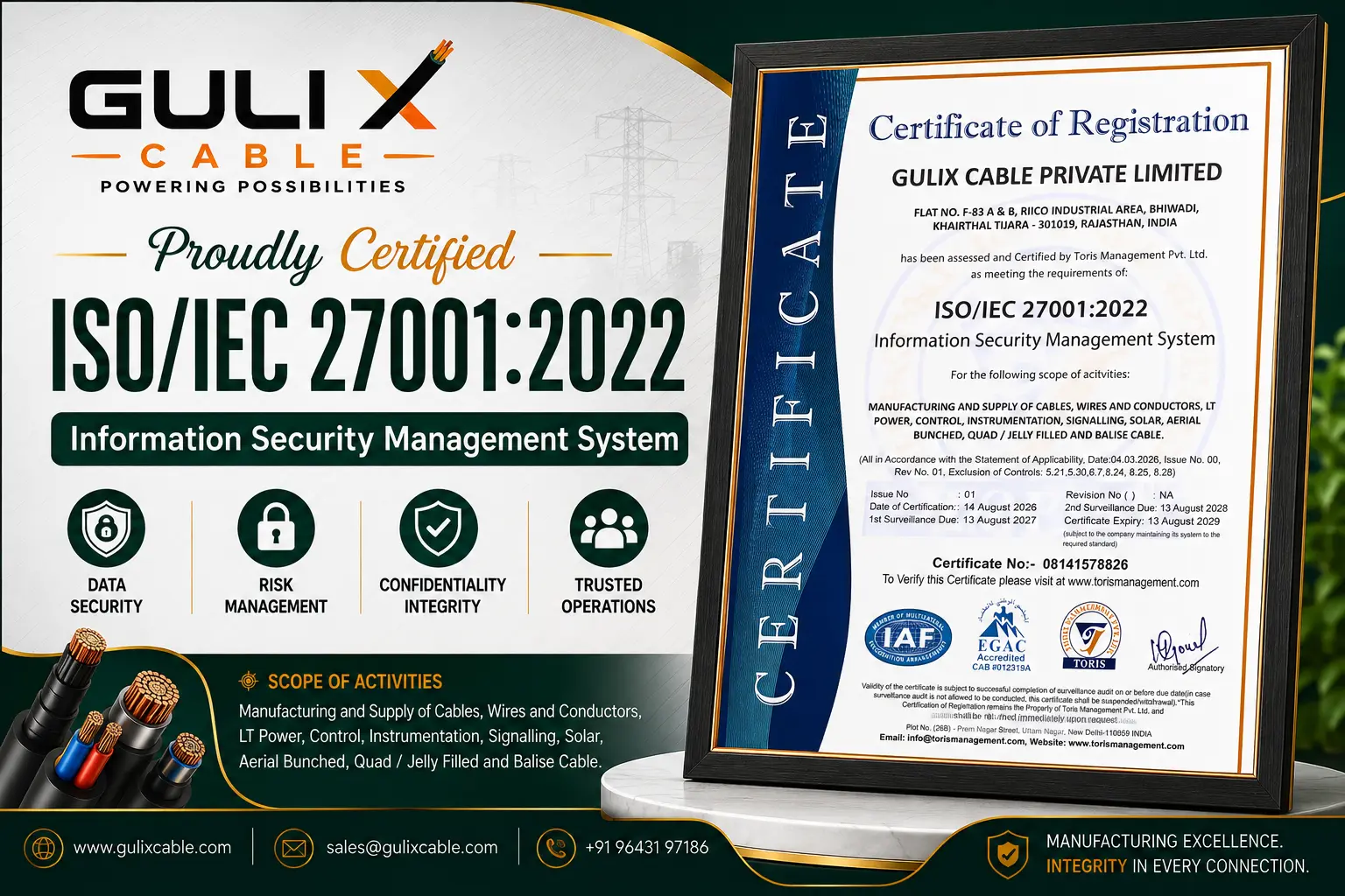 ISO 27001 2022 Gulix Cable